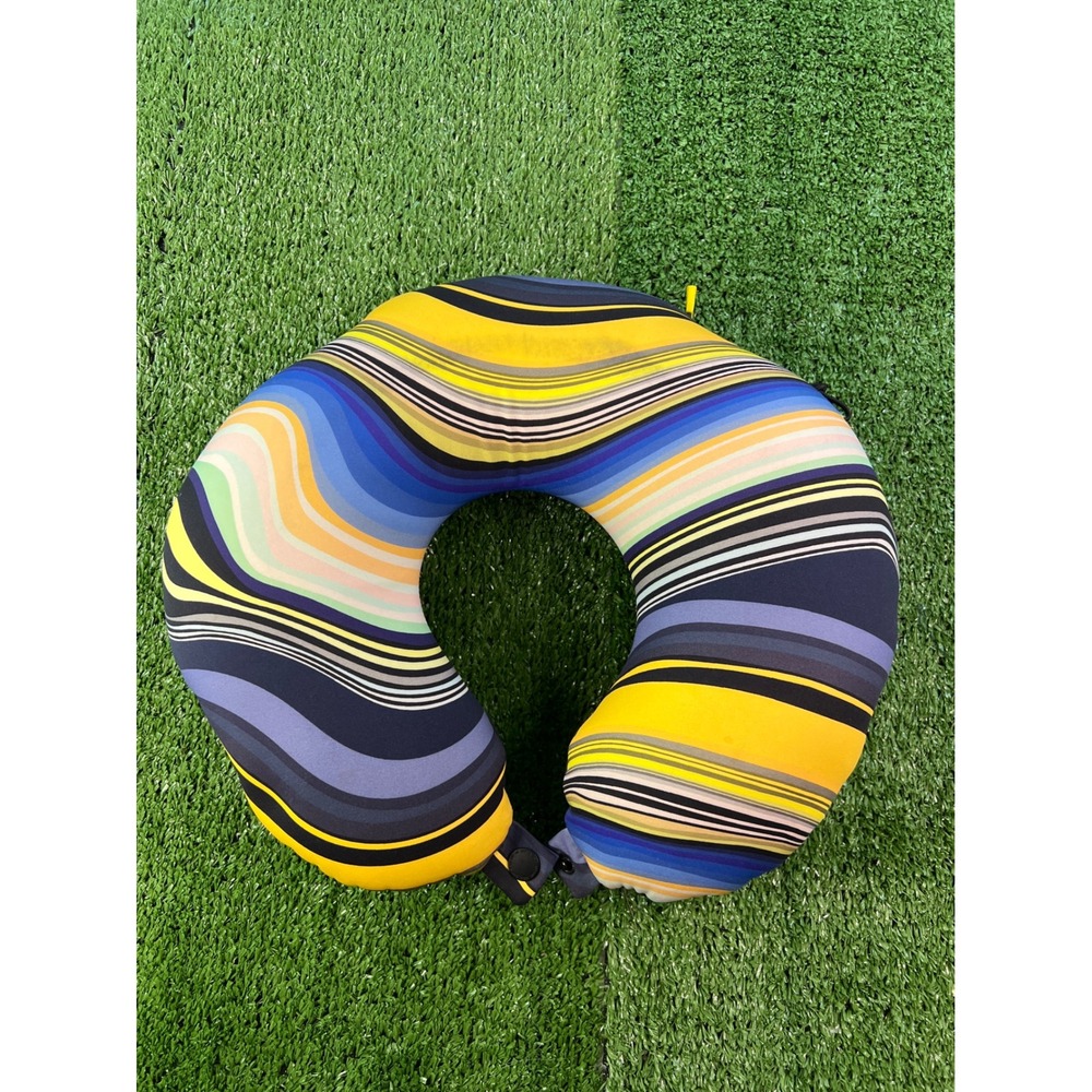 H&M‎ SWE Sweden Olympics Neck Pillow Travel Comfort Black Gold Logo - Picture 2 of 3
